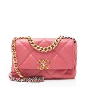 Chanel Lambskin 19 Medium Flap Shoulder Bag
